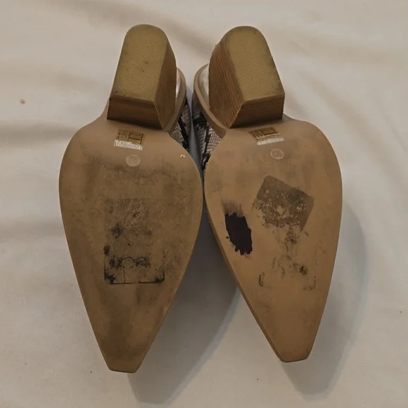 Jeffrey Campbell Snake Print Mules - Picture 5 of 9